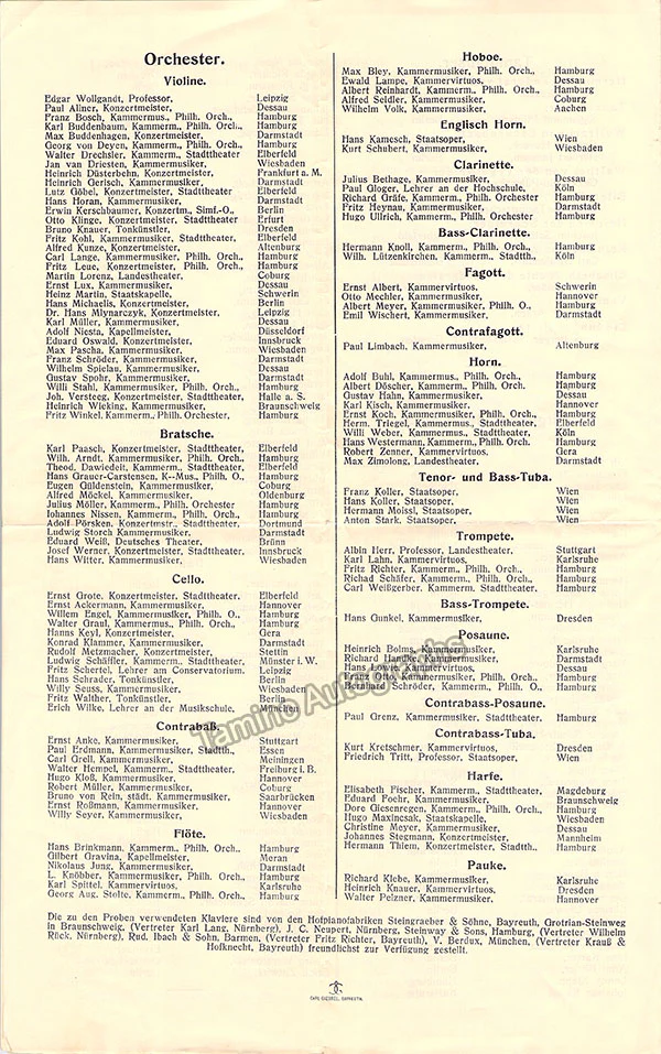 Bayreuth Festival - Playbill Program 1930 - Image 4