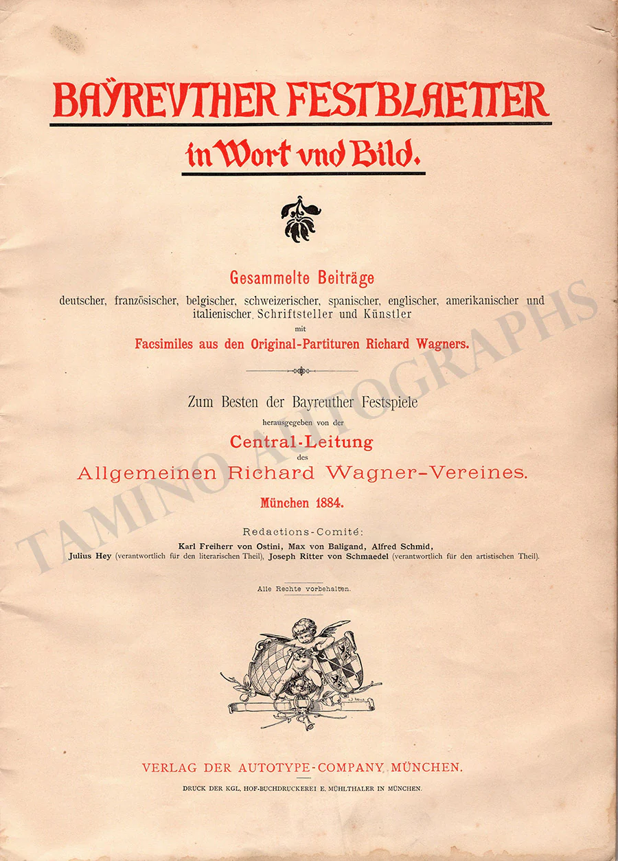 Bayreuth Festival - Program Parsifal 1884 - Image 3