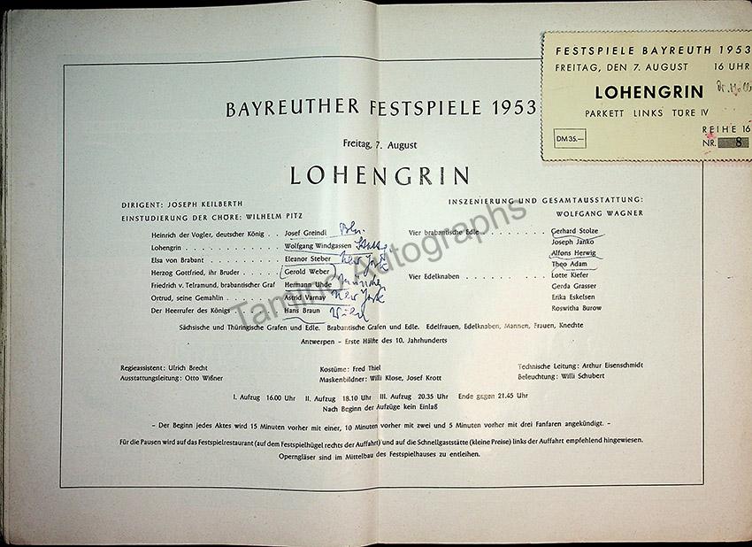 Bayreuth Festival Programs 1952-1957 (Various Programs) - Image 17