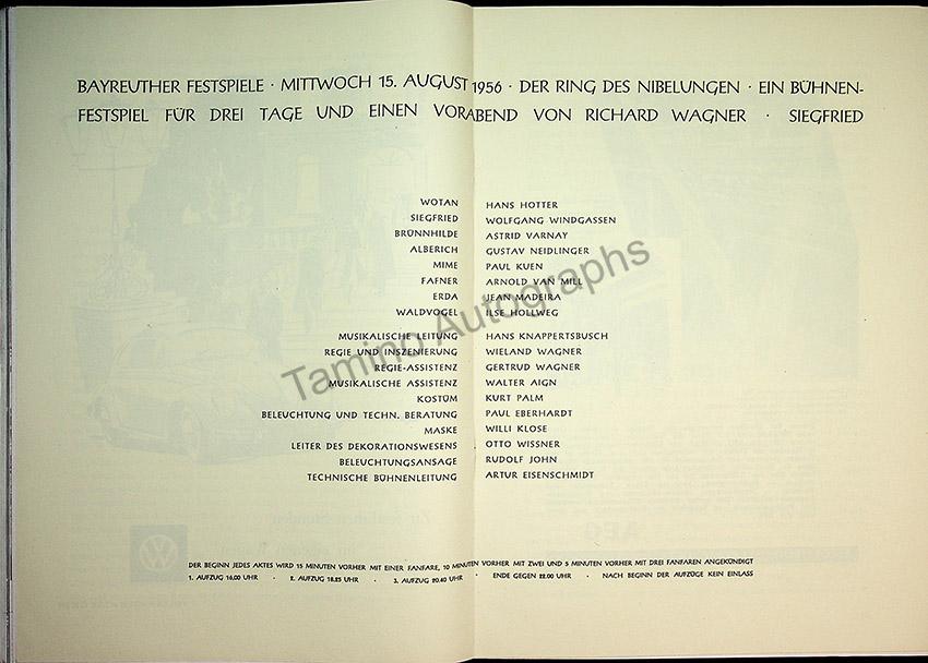 Bayreuth Festival Programs 1952-1957 (Various Programs) - Image 29