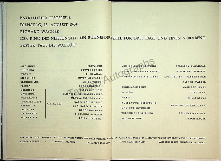 Bayreuth Festival Programs 1958-1967 (Various Programs) - Image 10