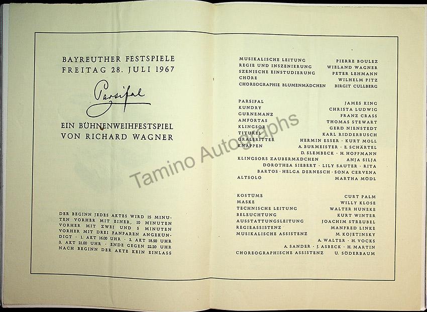 Bayreuth Festival Programs 1958-1967 (Various Programs) - Image 20