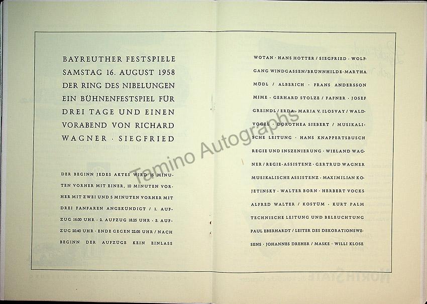 Bayreuth Festival Programs 1958-1967 (Various Programs) - Image 22
