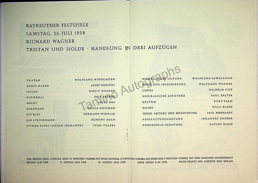 Bayreuth Festival Programs 1958-1967 (Various Programs) - Image 28