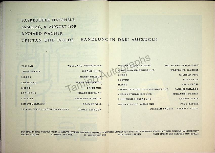 Bayreuth Festival Programs 1958-1967 (Various Programs) - Image 29