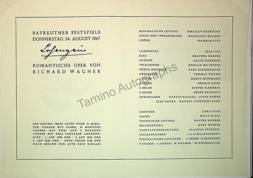 Bayreuth Festival Programs 1958-1967 (Various Programs) - Image 36