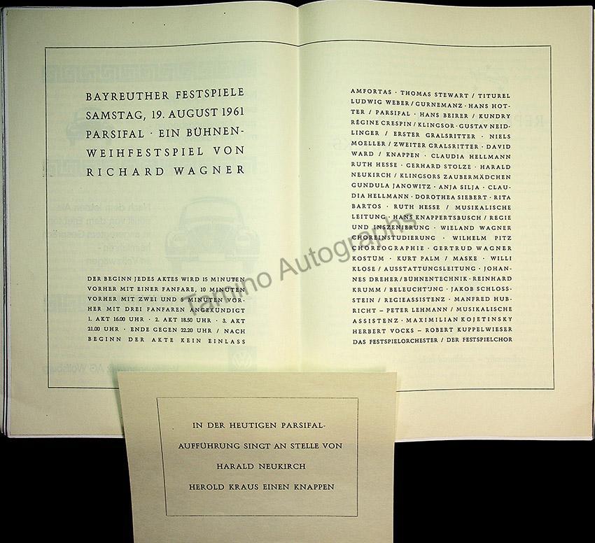 Bayreuth Festival Programs 1958-1967 (Various Programs) - Image 37