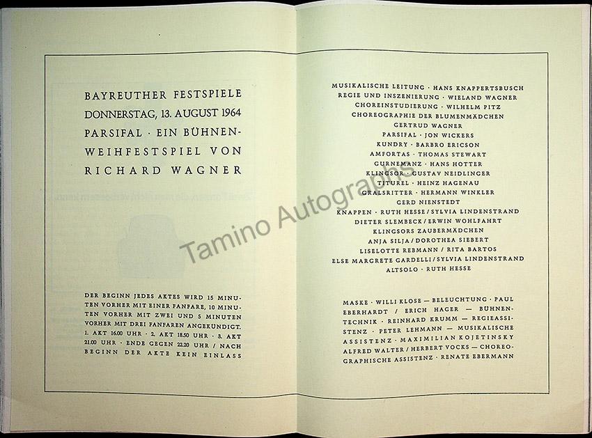 Bayreuth Festival Programs 1958-1967 (Various Programs) - Image 38