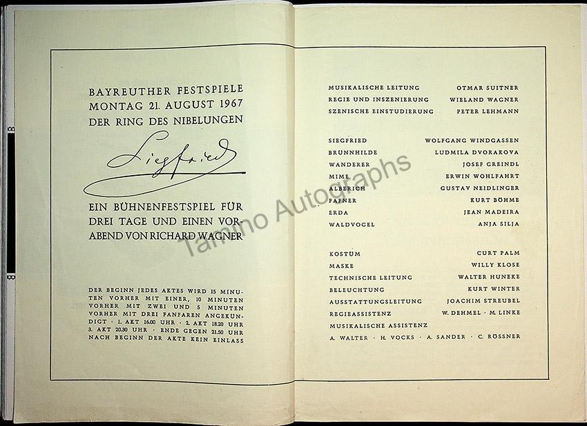 Bayreuth Festival Programs 1958-1967 (Various Programs) - Image 41