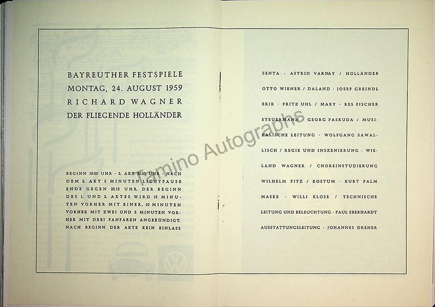 Bayreuth Festival Programs 1958-1967 (Various Programs) - Image 5