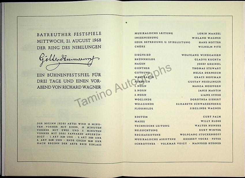 Bayreuth Festival Programs 1968-1971 (Various Programs) - Image 10