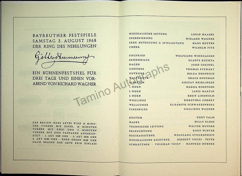 Bayreuth Festival Programs 1968-1971 (Various Programs) - Image 11