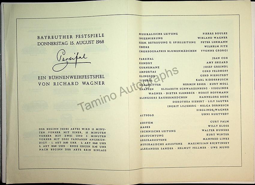Bayreuth Festival Programs 1968-1971 (Various Programs) - Image 13