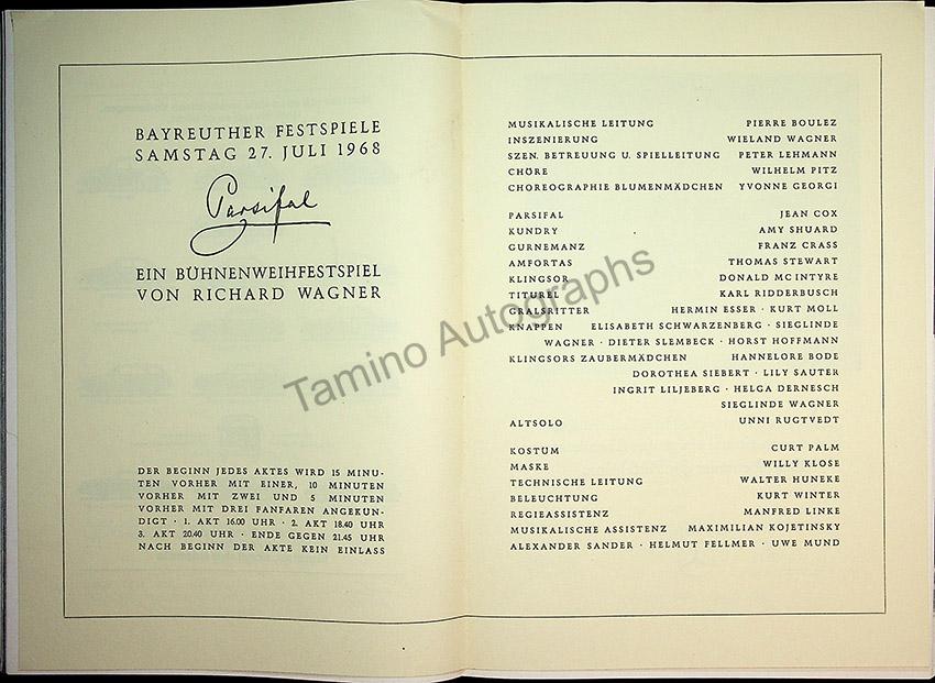 Bayreuth Festival Programs 1968-1971 (Various Programs) - Image 14