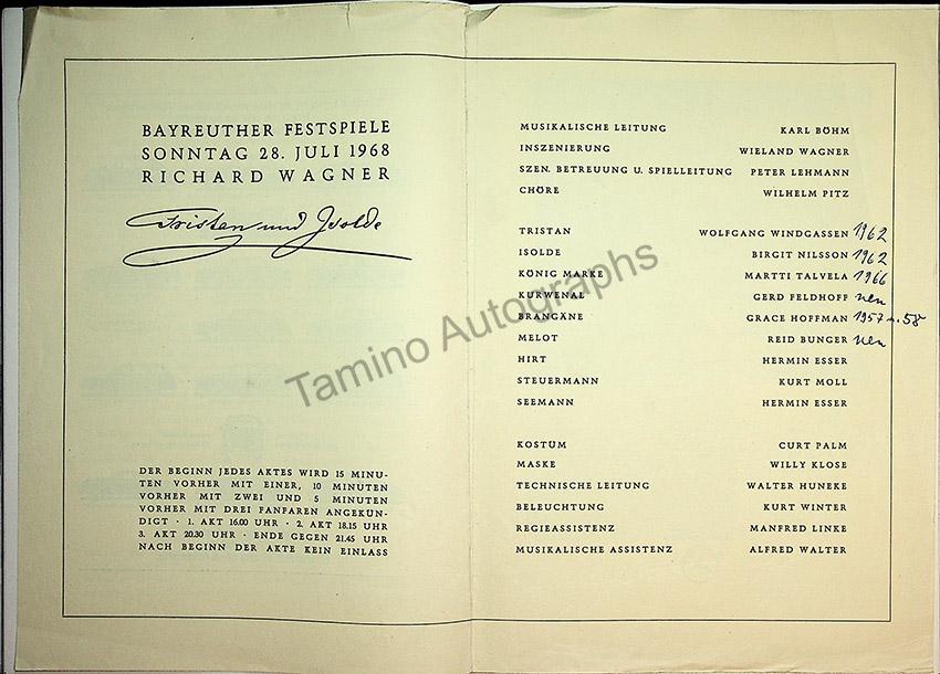 Bayreuth Festival Programs 1968-1971 (Various Programs) - Image 19