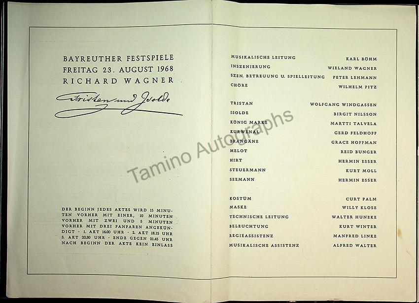 Bayreuth Festival Programs 1968-1971 (Various Programs) - Image 20