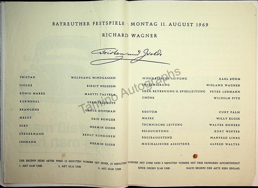 Bayreuth Festival Programs 1968-1971 (Various Programs) - Image 22