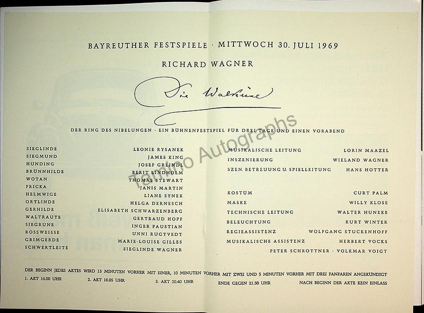 Bayreuth Festival Programs 1968-1971 (Various Programs) - Image 9