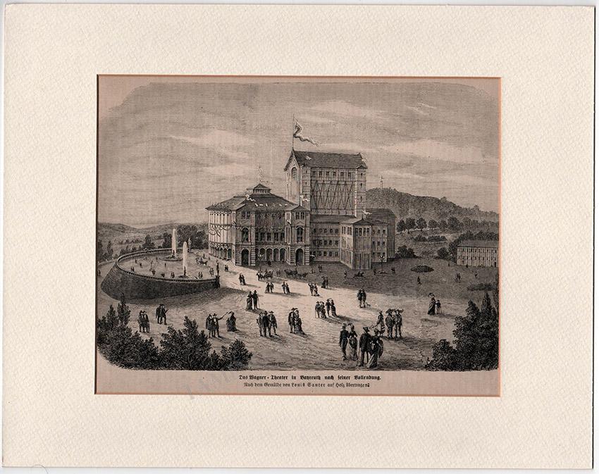 Bayreuth Theater - Matted Print ca. 1876