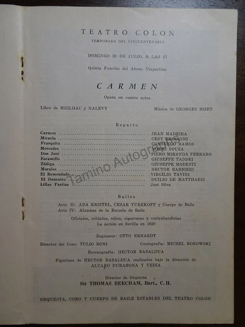 Beecham, Thomas - Lot of 6 Teatro Colon Programs 1958 - Image 4
