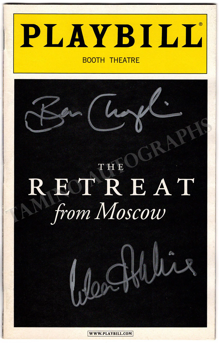 Chaplin, Ben - Atkins, Aileen - Signed Program "The Retreat from Moscow" 2004