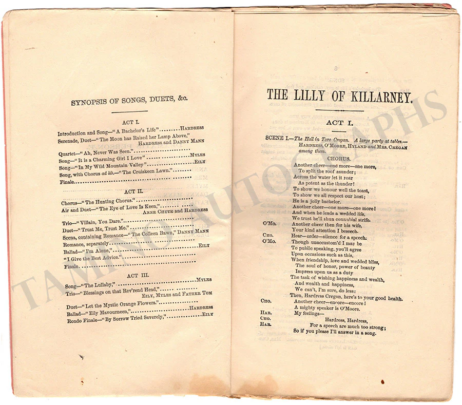 Benedict, Jules - The Kellogg Lily of Killarney Libretto 1874 - Image 3