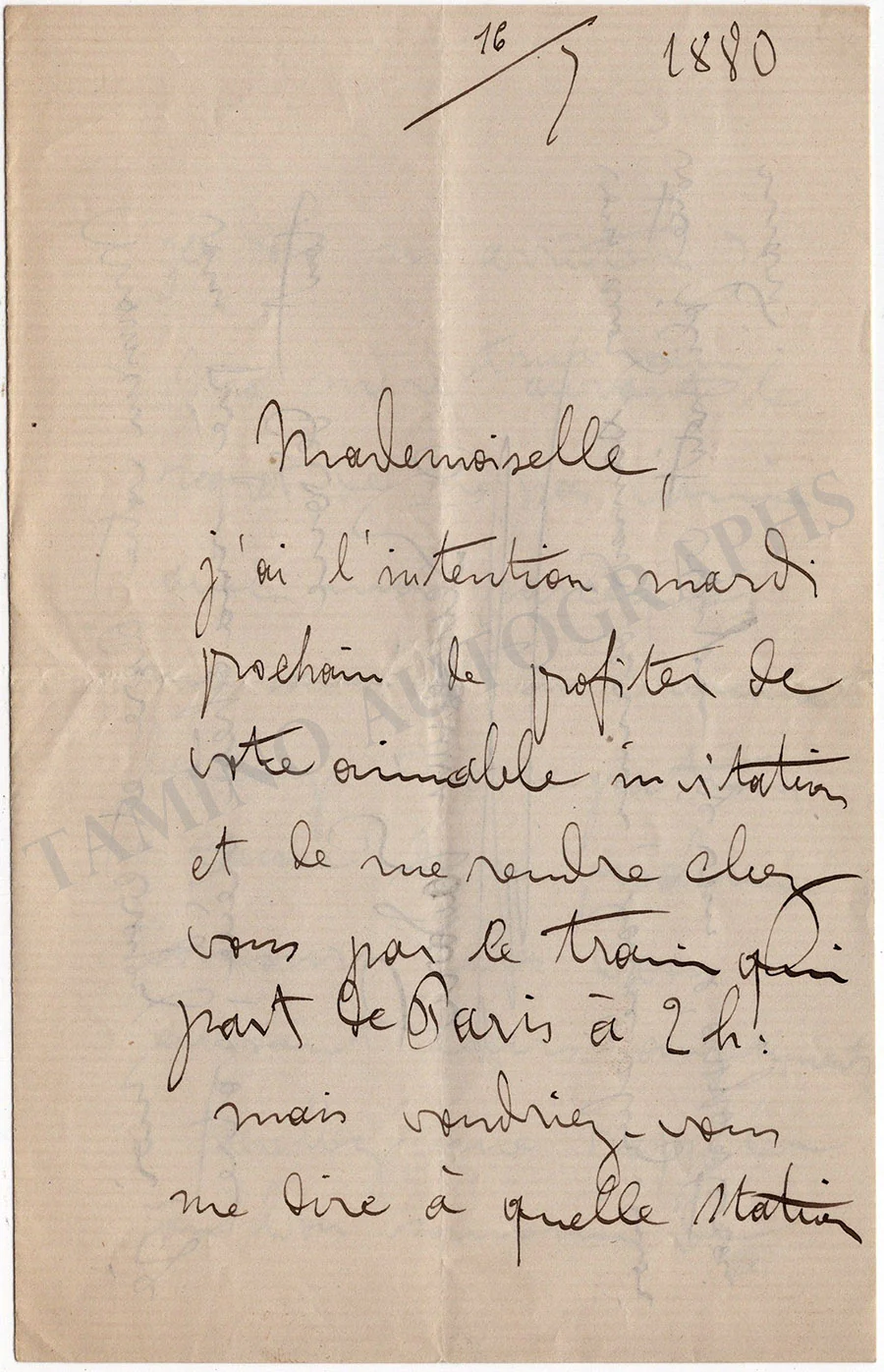Godard, Benjamin - Set of 2 Autograph Letters Signed 1880 - Image 3
