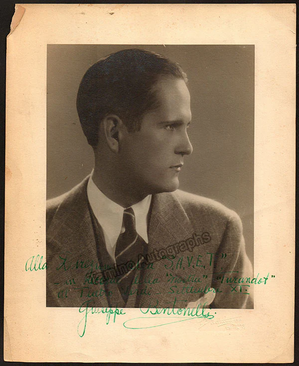 Bentonelli, Giuseppe - Large Signed Photograph