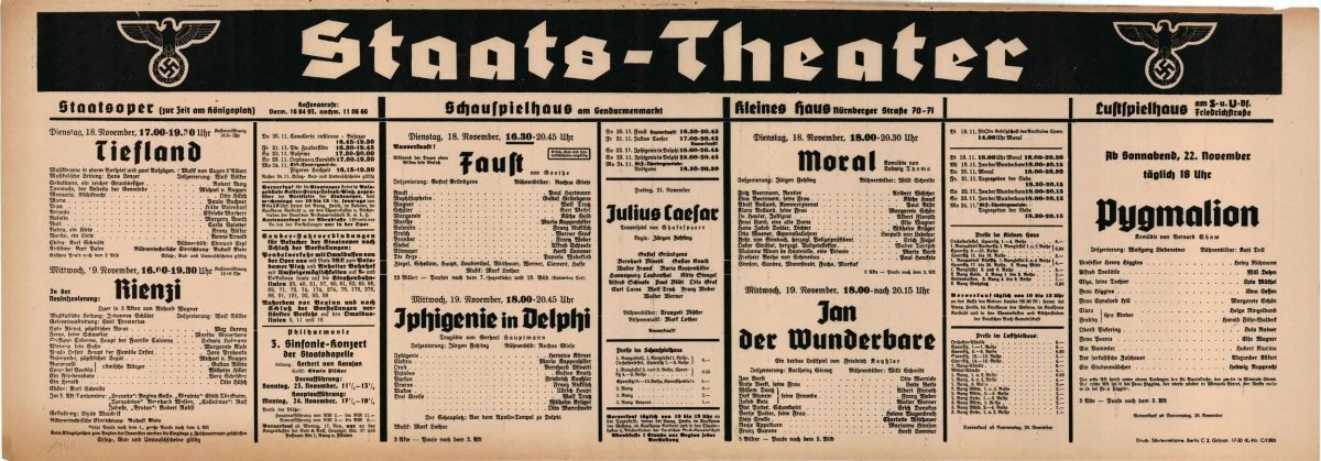 Berlin Staats-Oper - Lot of 51 Playbills 1941-1944 - Image 11