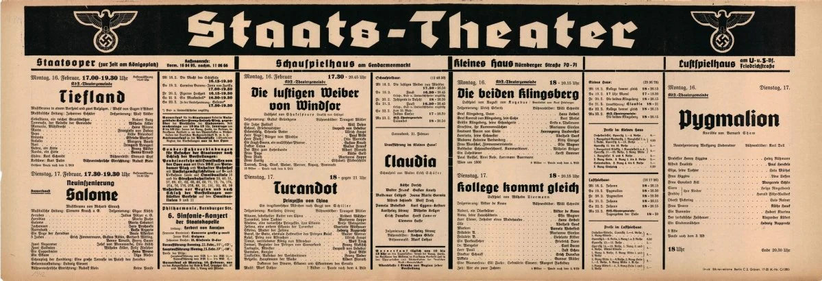 Berlin Staats-Oper - Lot of 51 Playbills 1941-1944 - Image 49