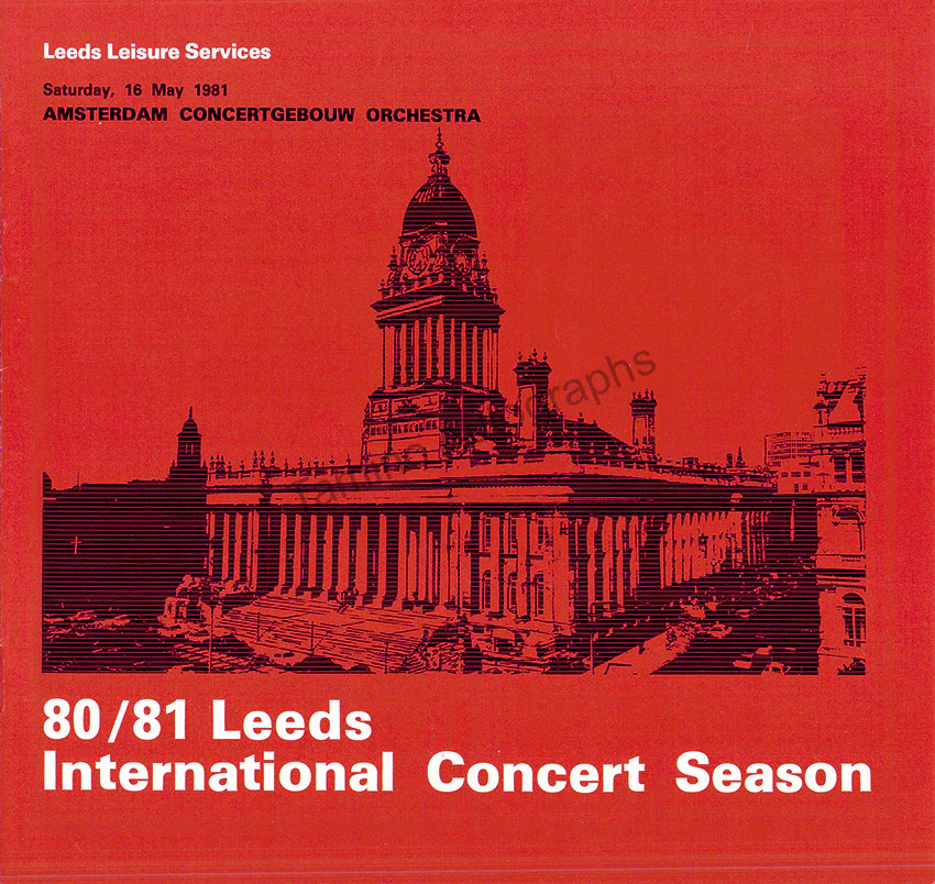Haitink, Bernard - Signed Program Leeds 1981 - Image 2