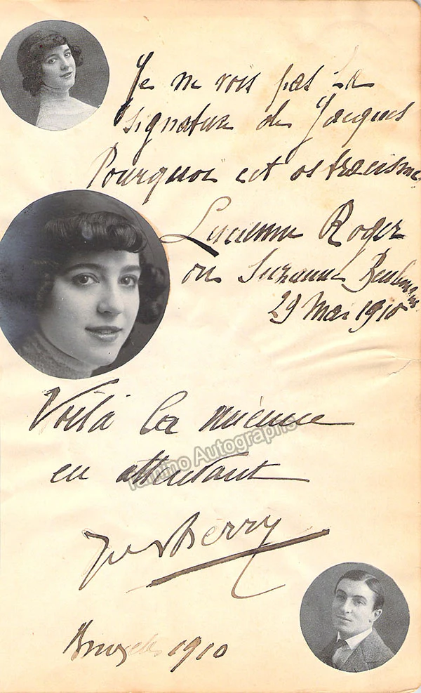 Bernhardt, Sarah - Lot of Signed and Unsigned Photographs and Other Vintage Items - Image 2