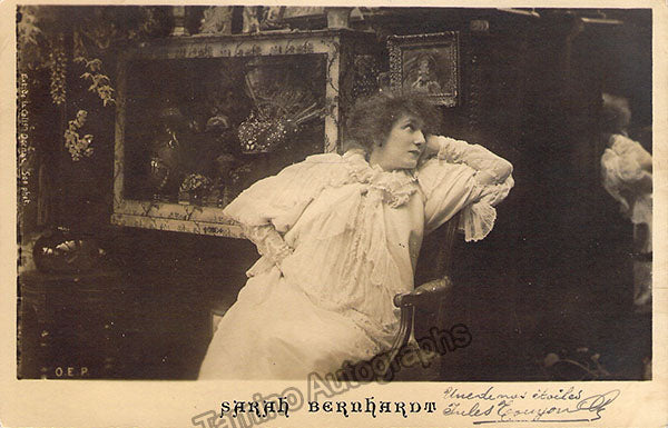 Bernhardt, Sarah - Lot of Signed and Unsigned Photographs and Other Vintage Items - Image 4