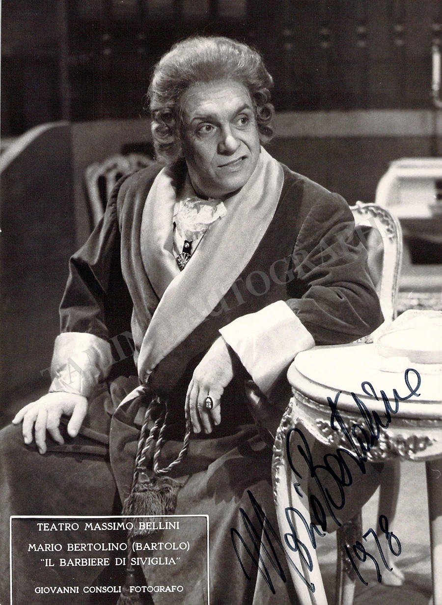 BERTOLINO, Mario (Various Autographs)