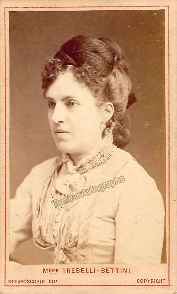 Bettini-Trebelli, Antoniette - Autograph Letter Signed + CDV - Image 3