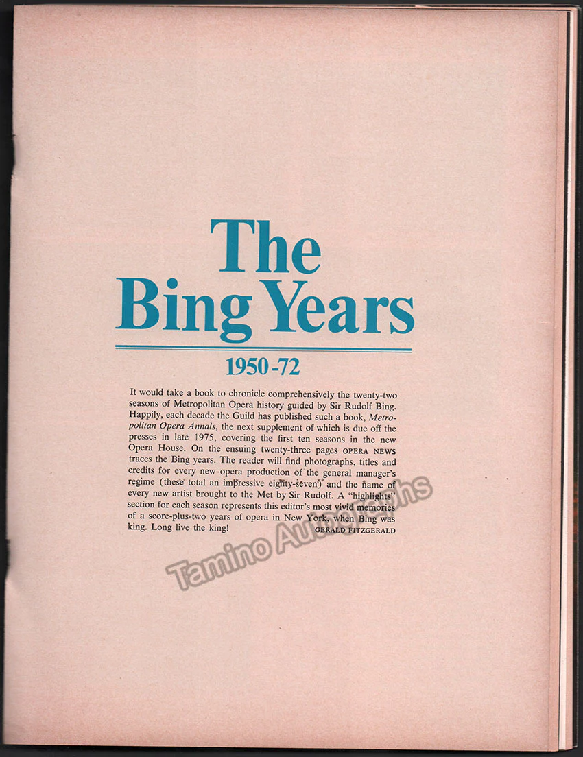 Bing, Rudolf - Opera News Magazine - Image 2