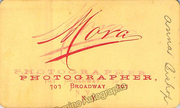Bishop, Anna - Unsigned Vintage CDV - Image 2