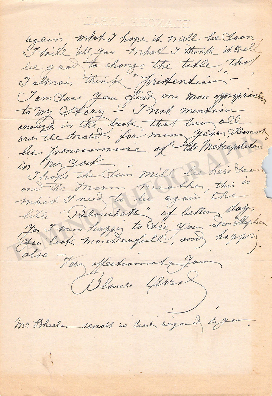 Arral, Blanche - Set of 5 Autograph Letters Signed 1940s - Image 7