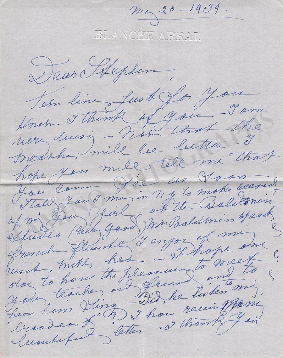 Arral, Blanche - Letter Archive - Image 135