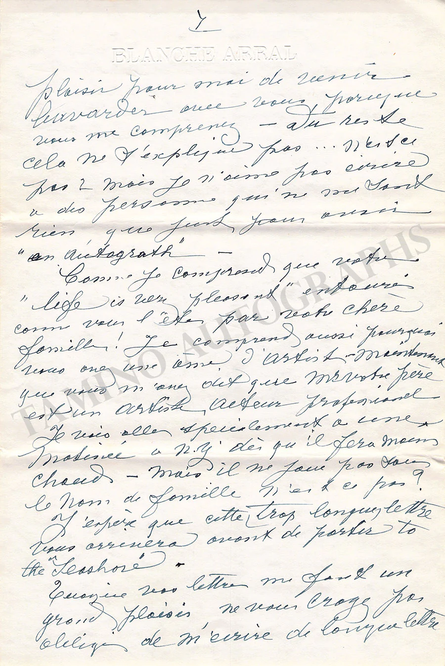 Arral, Blanche - Letter Archive - Image 29