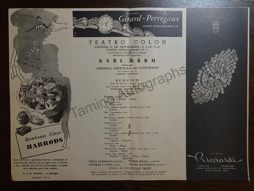 Bohm, Karl - Lot of 15 Teatro Colon Programs 1950-1965 - Image 10