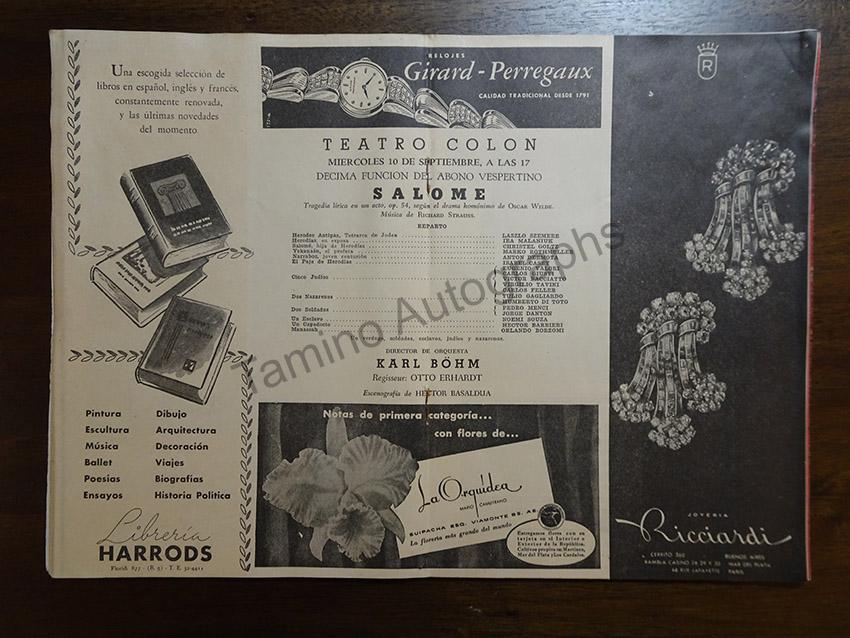 Bohm, Karl - Lot of 15 Teatro Colon Programs 1950-1965 - Image 2