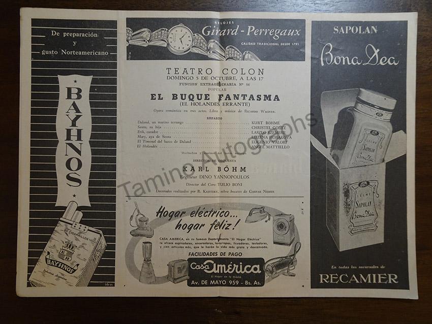 Bohm, Karl - Lot of 15 Teatro Colon Programs 1950-1965 - Image 3