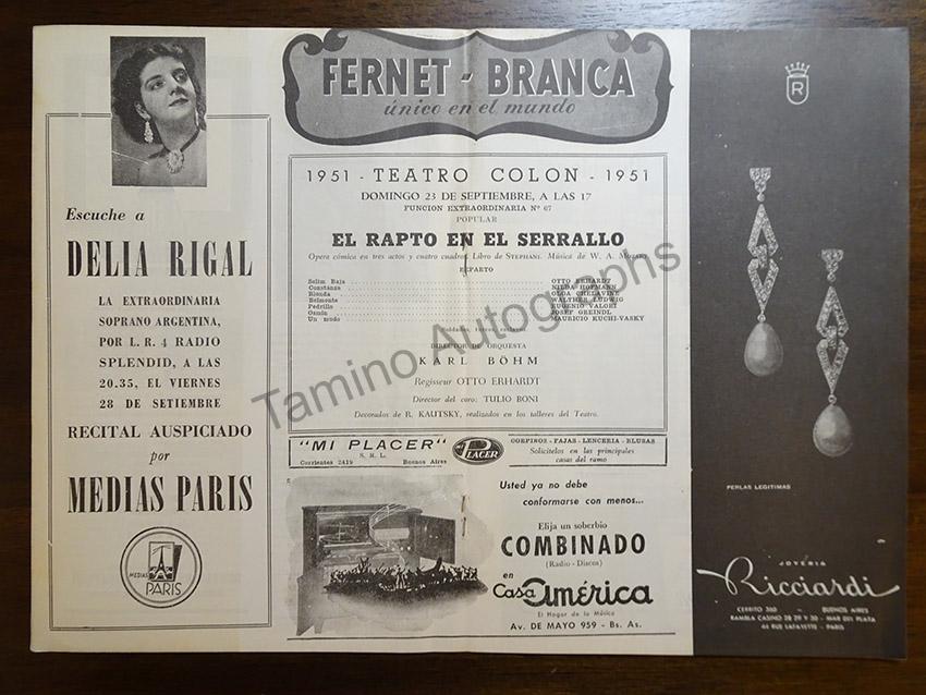 Bohm, Karl - Lot of 15 Teatro Colon Programs 1950-1965 - Image 7