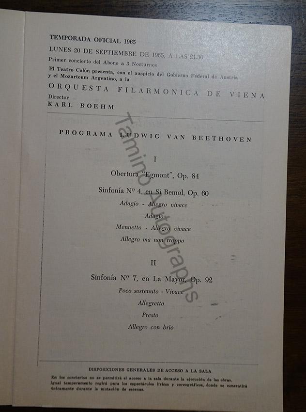 Bohm, Karl - Lot of 15 Teatro Colon Programs 1950-1965 - Image 8