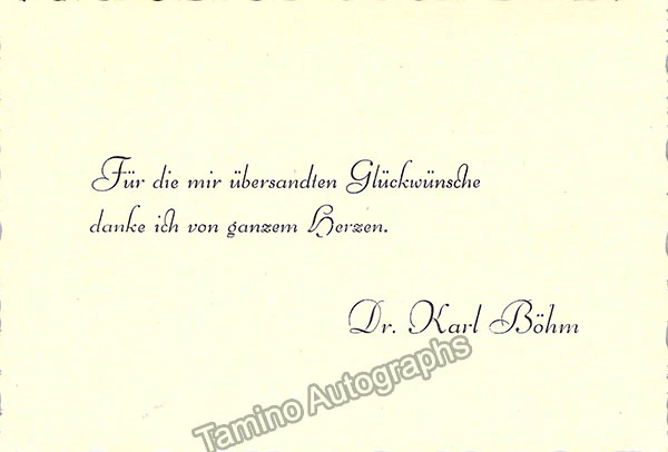 Bohm, Karl - Various Autographs - Image 38