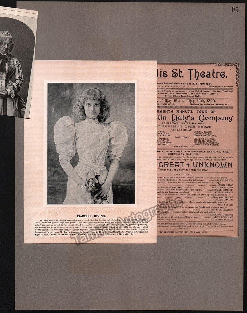 Boston Opera and Theater Album Clip Collection 1884-1890 - Image 118