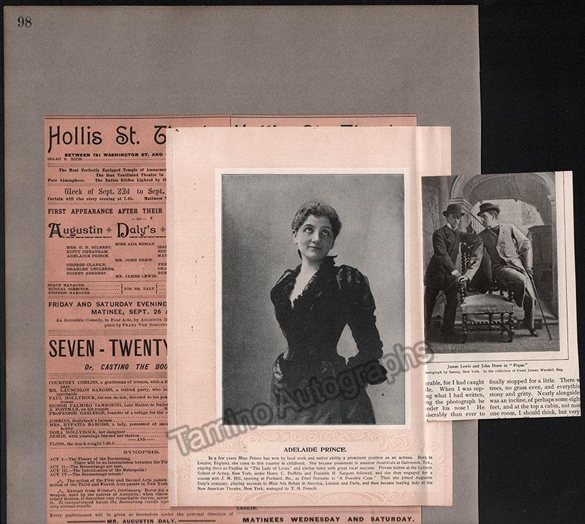 Boston Opera and Theater Album Clip Collection 1884-1890 - Image 127