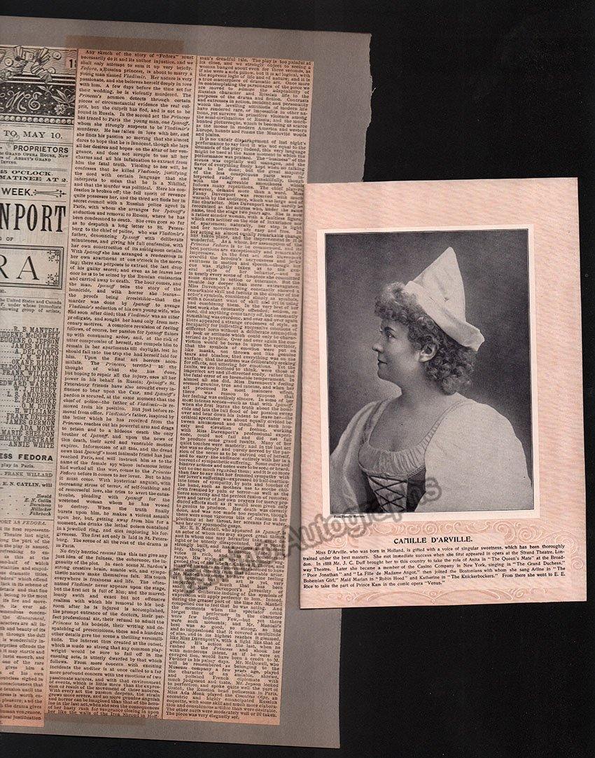 Boston Opera and Theater Album Clip Collection 1884-1890 - Image 18