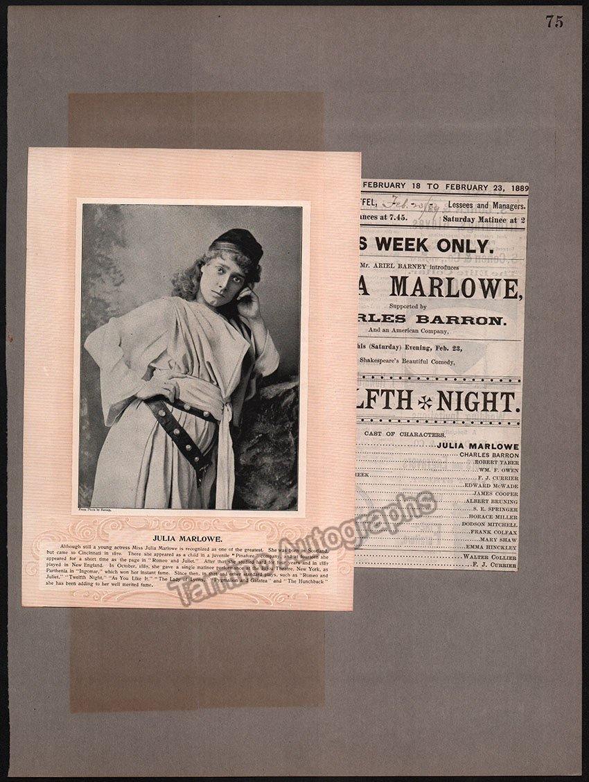 Boston Opera and Theater Album Clip Collection 1884-1890 - Image 93